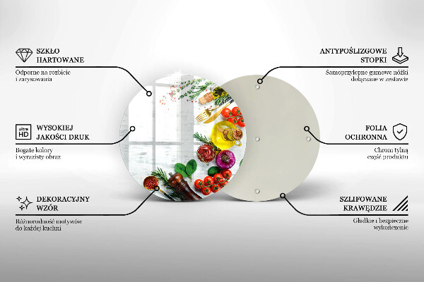 De vidrio templado Verduras y especias