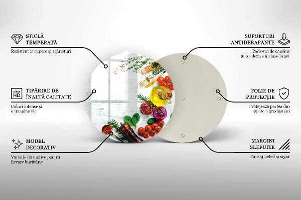 De vidrio templado Verduras y especias
