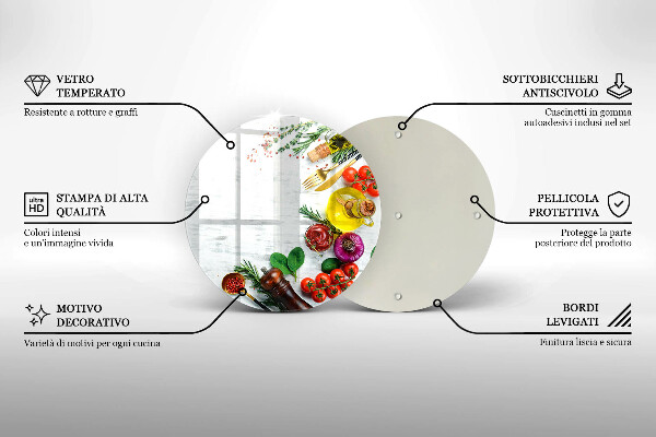 De vidrio templado Verduras y especias