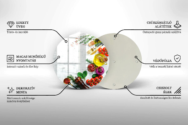 De vidrio templado Verduras y especias