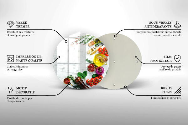 De vidrio templado Verduras y especias