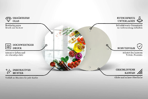 De vidrio templado Verduras y especias
