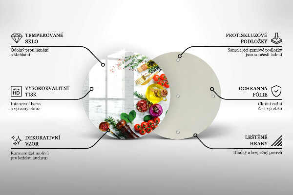 De vidrio templado Verduras y especias