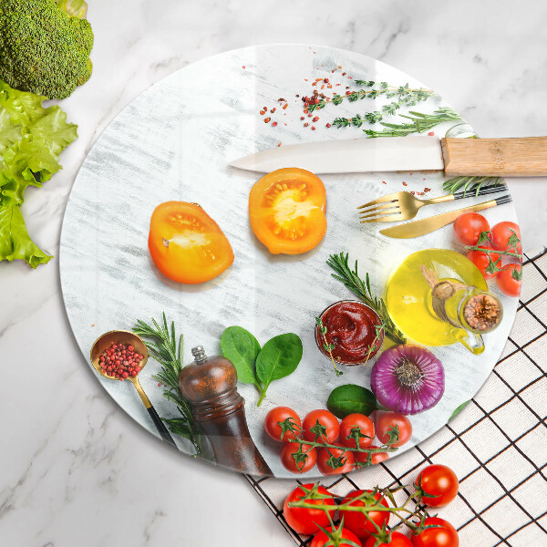 De vidrio templado Verduras y especias