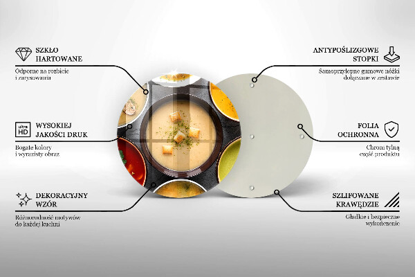 De vidrio templado Sopas coloridas