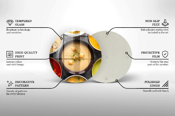 De vidrio templado Sopas coloridas