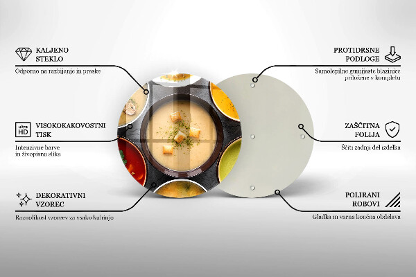 De vidrio templado Sopas coloridas