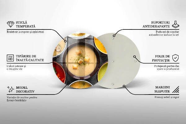 De vidrio templado Sopas coloridas