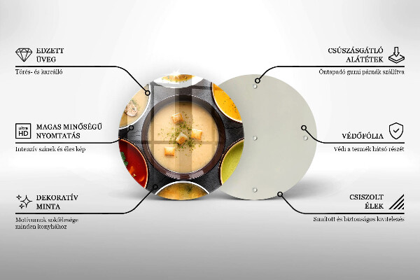 De vidrio templado Sopas coloridas