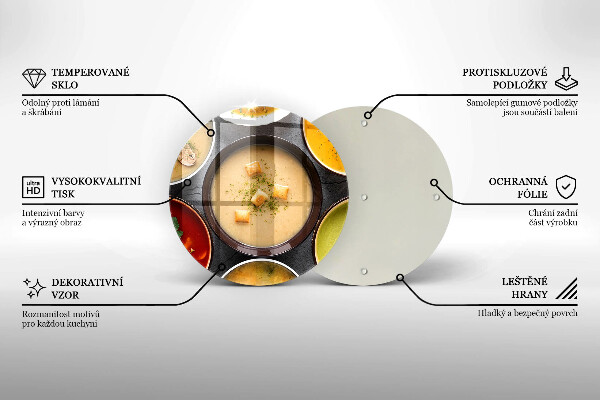 De vidrio templado Sopas coloridas