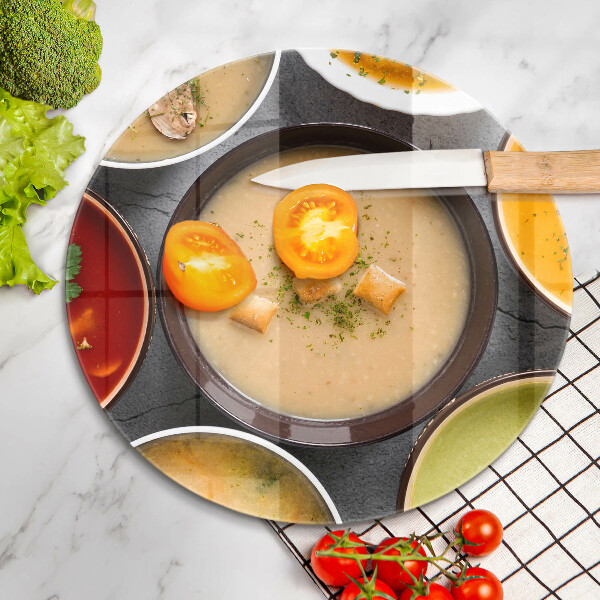 De vidrio templado Sopas coloridas