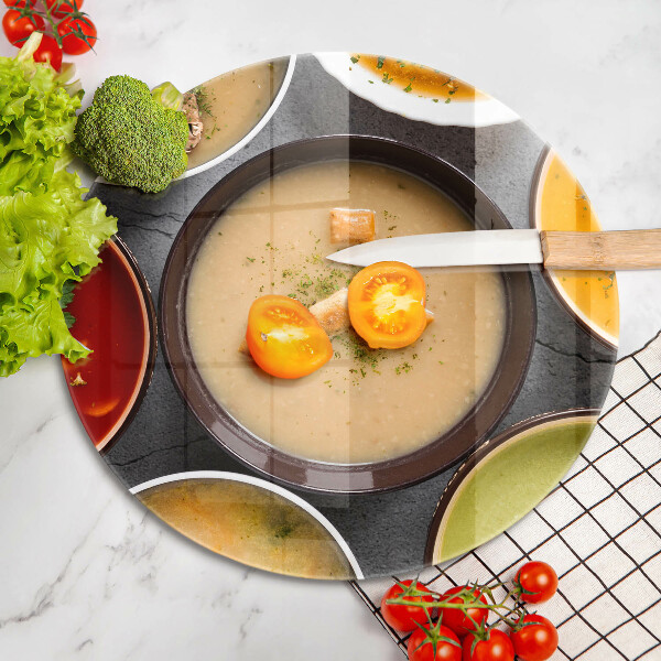 De vidrio templado Sopas coloridas