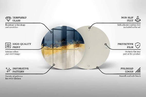 De vidrio templado Abstracción de oro