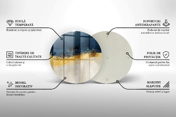 De vidrio templado Abstracción de oro