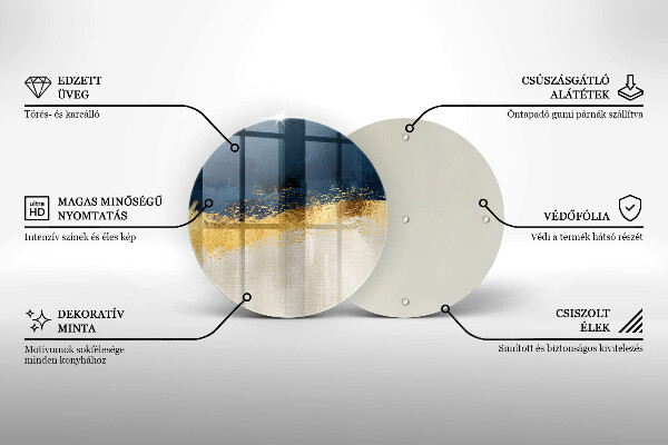 De vidrio templado Abstracción de oro