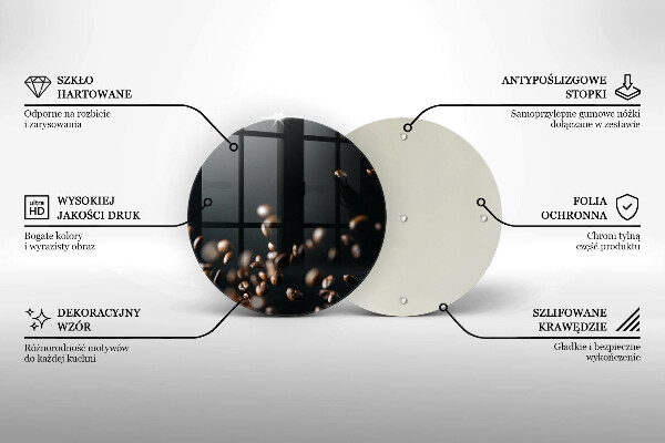 De vidrio templado Granos de café cayendo