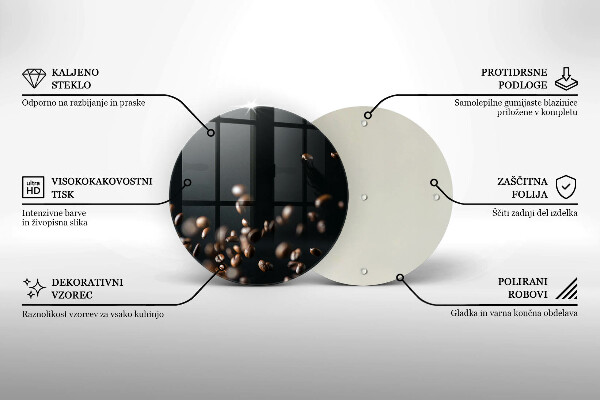 De vidrio templado Granos de café cayendo