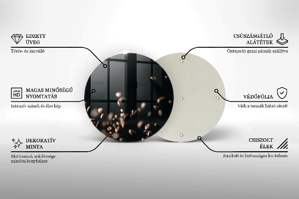 De vidrio templado Granos de café cayendo