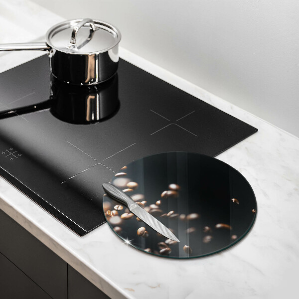 De vidrio templado Granos de café cayendo