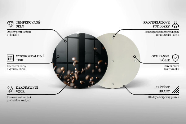 De vidrio templado Granos de café cayendo