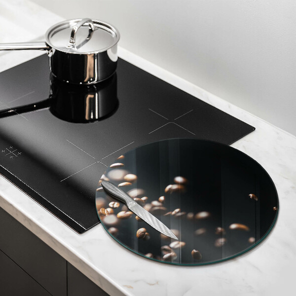 De vidrio templado Granos de café cayendo