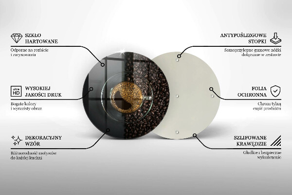De vidrio templado Cafe y frijoles