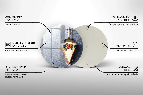 De vidrio templado Pedazo de pastel