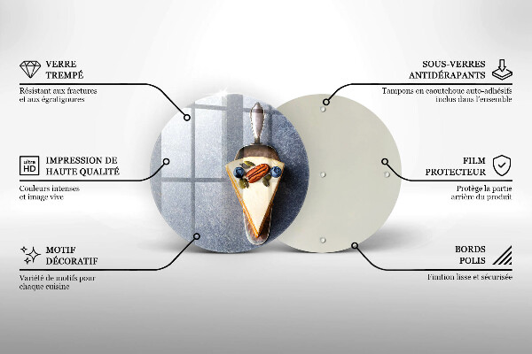 De vidrio templado Pedazo de pastel