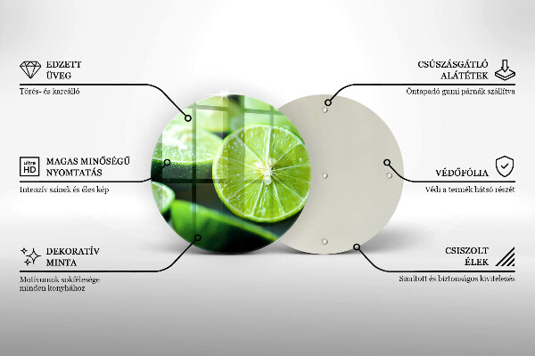 De vidrio templado Cítricos de lima