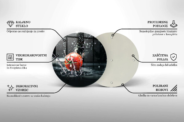 De vidrio templado Tomate en agua