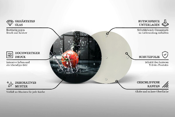 De vidrio templado Tomate en agua