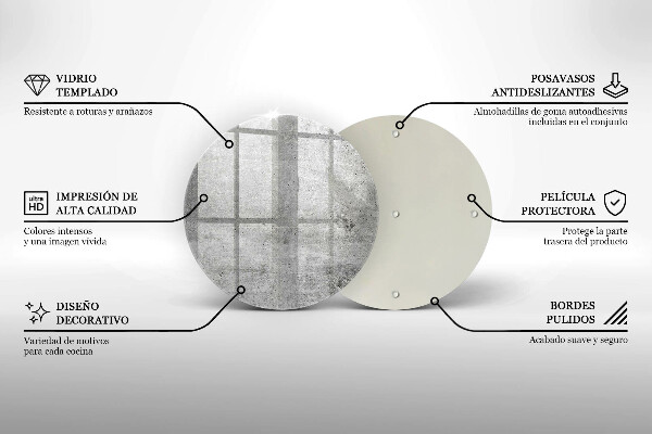 De vidrio templado Textura de hormigón