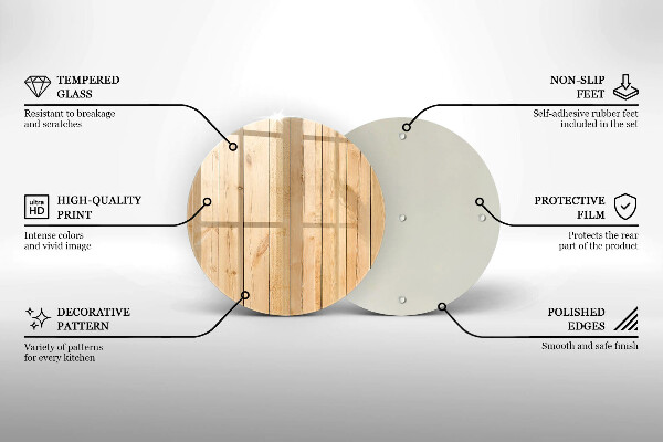 De vidrio templado Tablas de madera delicadas
