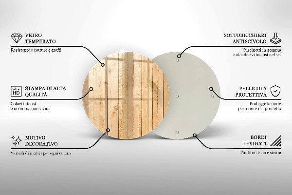 De vidrio templado Tablas de madera delicadas