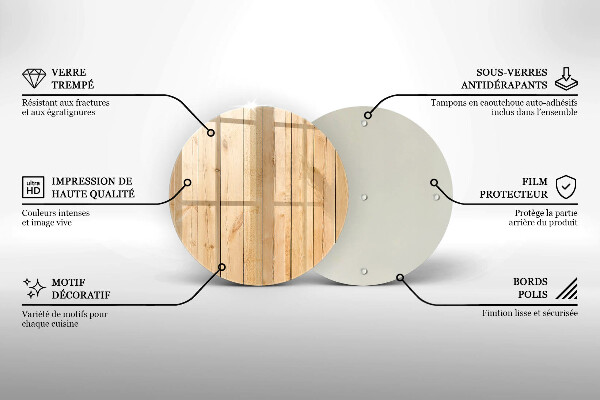 De vidrio templado Tablas de madera delicadas