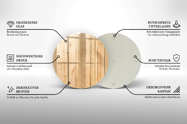 De vidrio templado Tablas de madera delicadas