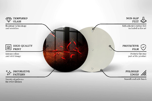 De vidrio templado Pimientos picantes