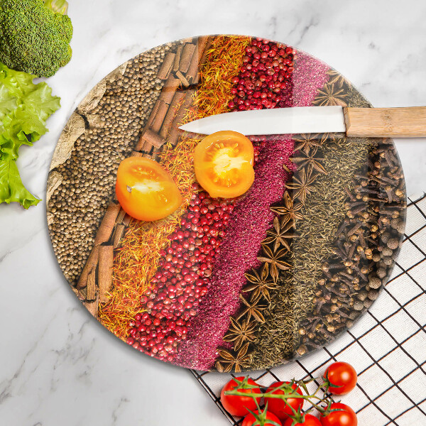 De vidrio templado Especias coloridas