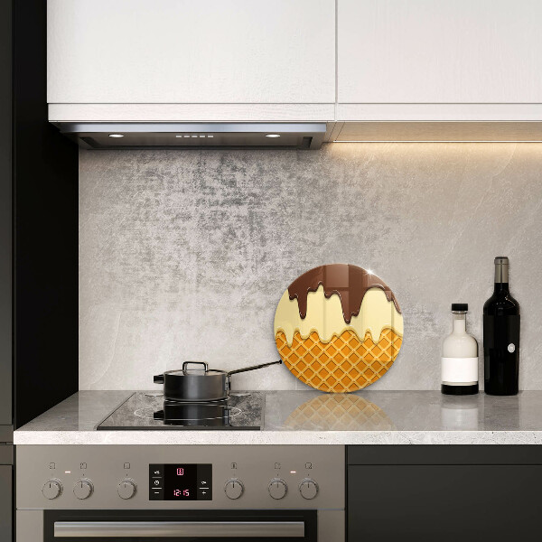 De vidrio templado Ilustración de cono de helado