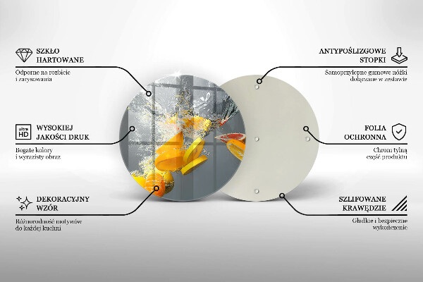 De vidrio templado Limones en agua
