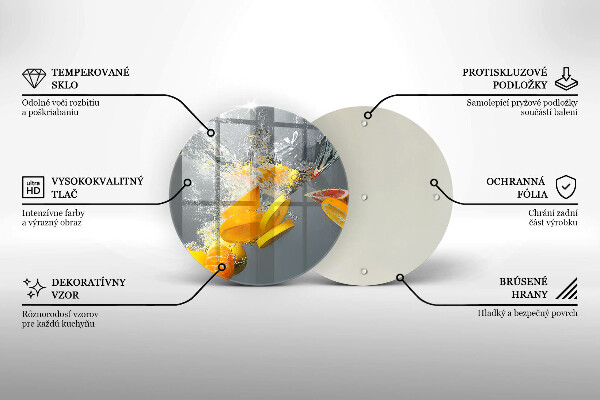 De vidrio templado Limones en agua