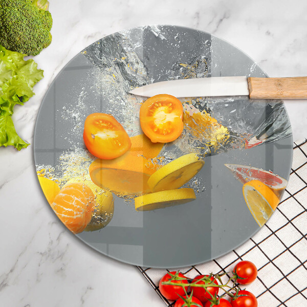 De vidrio templado Limones en agua