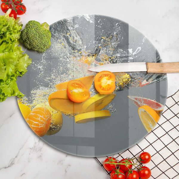 De vidrio templado Limones en agua