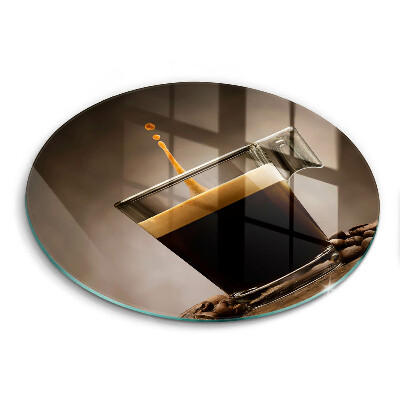 De vidrio templado Vidrio y granos de café