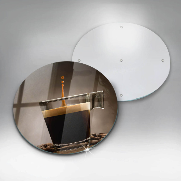 De vidrio templado Vidrio y granos de café