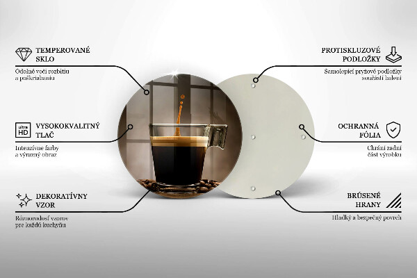 De vidrio templado Vidrio y granos de café