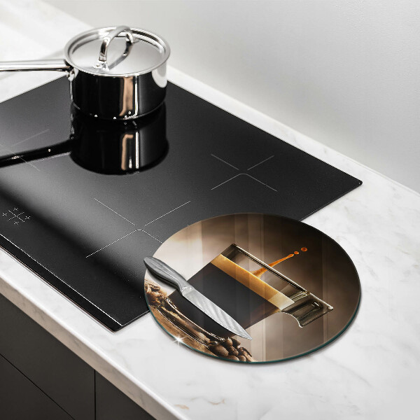 De vidrio templado Vidrio y granos de café