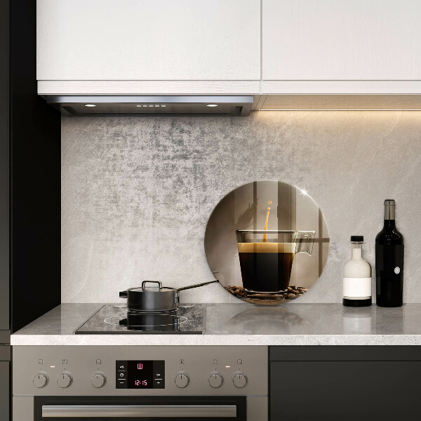 De vidrio templado Vidrio y granos de café