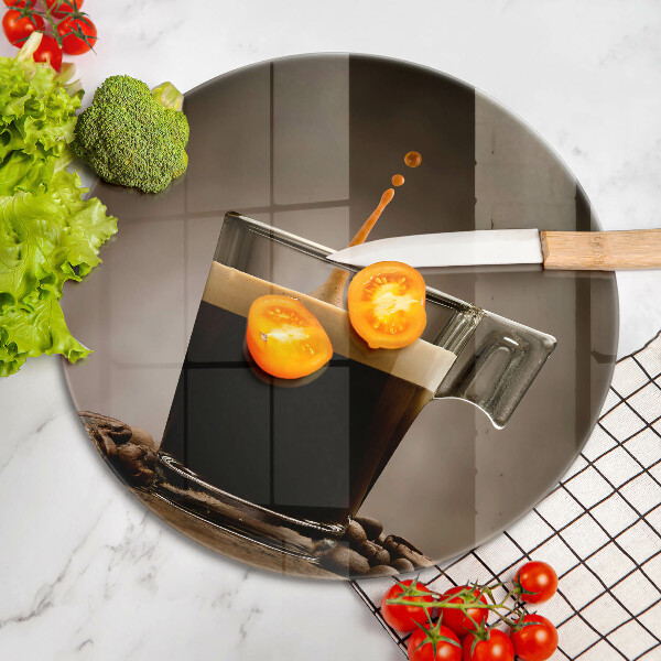 De vidrio templado Vidrio y granos de café