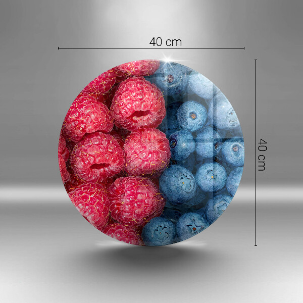 De vidrio templado Frutas de frambuesa y arándanos